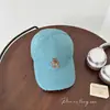 Gorra de Béisbol Bordada de Oso para Niños y Niñas Color Caramelo Coreano Oso de Dibujos Animados Bordado Gorra Infantil para el Sol