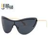 Nuevas gafas de sol de una pieza de moda para hombre, gafas de ciclismo retro de alta gama para deportes al aire libre, transfronterizos, europeos y americanos.