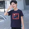 Camisetas de Manga Corta para Niños y Niñas, Tops de Verano con Estampado y Cuello Redondo, Adecuadas para Niños Pequeños y Medianos, Cómodas Camisetas de Manga Corta