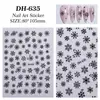 Adesivos de Arte para Unhas Floco de Neve a Laser Transfronteiriços Folha de Prata Plana Floco de Neve de Natal Adesivos de Unhas DIY Decorações Dh635