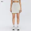 Falda corta deportiva para mujer de verano con abertura lateral, cintura alta, adelgazante, simple casual para fitness, tenis D26050