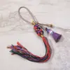 Bolsa de Piña Colgante Juguete Estilo Antiguo Cuerda Colgante para Pieza de Mano Bolsita Colgante para Coche Accesorios Decorativos Semiacabado Borla Pequeña Multicolor Lote