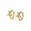 Pendientes de Cereza Lindos de Nicho con Incrustaciones de Diamantes para Mujer, de Venta Caliente Transfronteriza, Elegantes y de Alta Gama, Clips para Orejas de Cobre Ecológicos