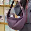 Bolsa Grande de Lona para Dumplings para Mujer, Simple Casual Versátil para Viaje, Bolso Cruzado de Hombro para Estudiantes, Deportes y Trayectos