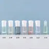 Botella roller de 3 ml con estrella de anís de color, bola de acero para masaje, botella de bola para caminar, botella de vidrio para aceite esencial, transparente, pequeña muestra, perfume rellenado