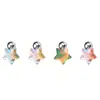 E-commerce Transfronteiriço 20g Gradiente Aurora Colorido Borboleta Lua Estrela de Cinco Pontas 0,8 mm Aço Inoxidável Joias de Piercing Brincos de Tarraxa