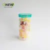 Lata Plástica Transparente Espiral Boca 85mm 900ml Embalagem de Armazenamento para Chá Aromatizado, Oleaginosas e Grãos Diversos Lata Selada Lata de Plástico Pet