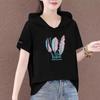 Preço de Atacado Moletom de Manga Curta para Mulheres Plus Size Roupas Femininas 2026 Verão Novo Estilo Coreano Solto e Versátil Camiseta Top Feminino Tendência