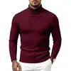 Suéter de cuello alto para hombre de moda transfronteriza, comercio exterior, para otoño e invierno, casual, elegante, simple, tejido base de punto de ochos