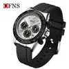 OFNS O'Fannie's Nuevo Reloj para Hombre Multifuncional Deportivo Tres Ojos Seis Manecillas Moda Luminoso para Mujer