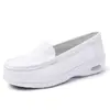 Sapatos de Enfermeira para Mulheres na Primavera e Verão, Solado Macio, Respiráveis, Não Cansativos, Antiderrapantes, Couro Genuíno, Sapatos Específicos para Enfermeiras de Hospital, Sapatos Brancos de Trabalho