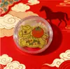 Año del Caballo Dios de la Riqueza Caballo Pequeño Oro Imitación Pegatina para Teléfono Venta al por Mayor Dibujos Animados Yuanbao Atrae la Fortuna Fuente de Regalos Corporativos Fabricante en Stock