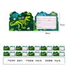 Decoração de Festa Temática Fósseis de Dinossauro Transfronteiriça Suprimentos Prato de Papel Copo de Papel Guardanapo Conjunto de Louça para Aniversário Infantil