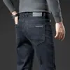 Jeans Rectos de Corte Ajustado de Alta Gama para Hombre Italianos, Temporada Primavera y Otoño 2026, Forrados de Felpa, Engrosados, Pantalones Largos Cómodos para Hombre