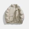 Jack Chuanyang Roupas Acolchoadas de Algodão Masculino Gola Alta Retro Casual Solta Edição Pública Casaco Acolchoado de Algodão Feminino À Prova de Frio Quente Roupas de Pão Masculino