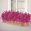 Oportunidade de Produto Primavera e Verão Transfronteiriço Flor Artificial Externa Violeta Flor Artificial Margarida Pequena Folha Grande Cesta Suspensa de Chão