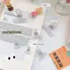Estilo Ins Creativo Transparente Pinza Pequeña Pinza para Boletos Pinza de Cola Larga Pinza Selladora de Snacks Estudiante Oficina Factura Unión de Papeles de Examen