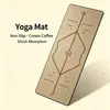 Tapete de yoga personalizado transfronteiriço de borracha PU, antiderrapante, espessado e alargado, 185*68*0,5cm, tapete de nível profissional para estúdios de yoga