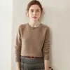 Suéter de Cachemira para Mujer Otoño/Invierno 2026 con Hombro Raglán y Cuello Redondo, Diseño Versátil, Tejido de Lana