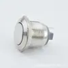 Botón Metálico Plano Sin Luz de 22 mm Pulsador Auto-Retorno Impermeable Reset Interruptor Metálico Ultracompacto