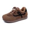 Tênis de Treino Alemão Retro Forrado com Fleece Novo Estilo Feminino de Inverno, Quente, Antiderrapante, Sapatos Casuais para Mãe, Versátil, Sola Macia, Botas de Neve