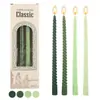 Velas de Varilla Larga Roscada Color Gradiente Morandi de 30 cm para Banquetes de Boda, Velas Largas Sin Humo, Juego de 4 para el Día de San Valentín