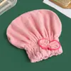Gorro de Terciopelo Coral para Secado de Cabello para Mujer, Gorro de Princesa con Lazo, Toalla Absorbente para Secar el Cabello para Niños, Lindo