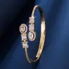 Pulsera Geométricamente Incrustada con Circonita de Lujo Cruzado Exquisita Elegante Moderna Sensación de Alta Gama Fiesta Regalo Diario Pulsera Versátil