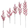 Bayas de Acebo Artificiales, Fruta de la Fortuna, Adornos de Decoración para el Hogar de Inauguración de Año Nuevo, Arreglo Floral Cubo de la Fortuna, Floristería al por Mayor para Nochevieja