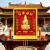 Estátua de Guanyin Feng Shui em Ouro Puro 999, Estátua de Buda, Decoração de Mesa para Sala de Estar, Conjunto de Enfeites Dourados, Presentes para Templos e Atrações Turísticas