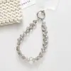 Cadena de Teléfono Móvil de Gama Alta Kc-1 con Cuentas de Fresa de Cristal, Lanyard de Teléfono Hecho a Mano con Cuentas, Cadena Corta para Muñeca, Estilo de Alta Gama para Mujer