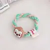 Etiqueta de Tela de Dibujos Animados Zootopia Judy Nick Goma para el Cabello para Niñas, Diadema Trenzada de Alta Elasticidad, Cuerda para el Cabello Versátil