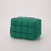 Bolsa de maquillaje acolchada de nailon, bolsa de aseo de gran capacidad con rejilla de burbujas, bolsa de almacenamiento, bolsa cuadrada pequeña, bolsa de viaje portátil