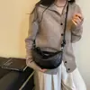 Bolsa croissant retrô moderna de nicho feminina transfronteiriça, bolsa de bolinho casual estilosa para o dia a dia, bolsa de ombro e transversal simples versátil