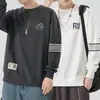 Moletom masculino, novo modelo primavera e outono, gola redonda, corte solto, espessado, blusa sem capuz, jaqueta masculina de manga comprida, versátil