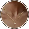 Estilo Europeo y Americano Transfronterizo Acero Inoxidable Collar de Cruz Diseño Creativo para Mujer Cadena Geométrica para Clavícula Collar Punk Hip-Hop