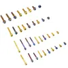 Tornillos de Acero Inoxidable 304 con Cabeza Hexagonal Exterior y Brida Recortada Accesorios Modificados para Coche Tornillos de Titanio Quemado M4M5M6M8M10