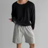Blusa Ligera y Transpirable con Protección Solar Manga Larga Camiseta de Punto para Hombre Verano Estilo Americano Casual Holgada