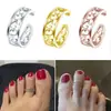 Anillo de pie para articulaciones de venta caliente en Amazon, anillo geométrico personalizado de moda de doble capa para mujeres, anillo abierto para dedos de los pies al aire libre en la playa, traje