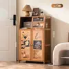 Sapateira de Madeira Maciça para Uso Doméstico, Sapateira de Madeira Simples de Múltiplas Camadas para Entradas Pequenas e Estreitas, Novo Modelo de Armário para Sapatos para Apartamentos Pequenos