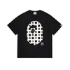 Transfronterizo En Stock Bape Suministro Estable a Largo Plazo Para Hombres y Mujeres Casual Deportivo Puro Algodón Manga Corta Cómodo Moda Camiseta