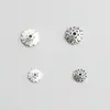 Plata de ley S925 plata tailandesa cuentas tipo toro con forma de corazón tapas de cuentas pulsera de cuentas hecha a mano DIY accesorios de joyería al por mayor