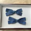 Moda Pinza de Pelo de Lazo de Mezclilla Cruz Grande Funda para Teléfono Móvil Equipaje Zapatos Calcetines Zuecos Flor para Zapatos Accesorios Decoración DIY