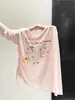 Camisa Cover-Up Fina de Lyocell, Camiseta Manga Longa Levemente Transparente para Mulheres, Estilo Preguiçoso de Verão 2026 Top Fino de Proteção Solar A12314