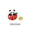 Lindo broche de panda gigante de dibujos animados con texto inspirador auspicioso, insignia, adorno para mochila, pin, accesorios, insignia de regalo