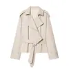 Ropa de Mujer al por Mayor Transfronteriza 2026 AliExpress Venta Caliente Moda Casual Retro Cremallera Cuello Alto Holgada Chaqueta Cortavientos