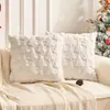 Funda de almohada de árbol de Navidad bestseller transfronteriza con bordado de estrella de Navidad, cojín para sofá, decoración del hogar, funda de almohada impresa de invierno