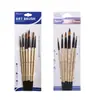 Boyi Xuan transfronterizo juego de 5 piezas arte de madera acuarela pintura al óleo pintura gouache niños hecho a mano diy pintura Pincel Abanico