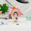 Chaveiro de Boneca com Linguagem Secreta Desenho Animado Pingente de Boneca Boneca Arco-Íris Menina Rosquinha Chaveiro Artesanal DIY