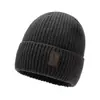 Gorro de punto liso para otoño e invierno para hombres y mujeres, gorro de lana grueso y cálido, gorro versátil con borde enrollado, gorro de punto para exteriores